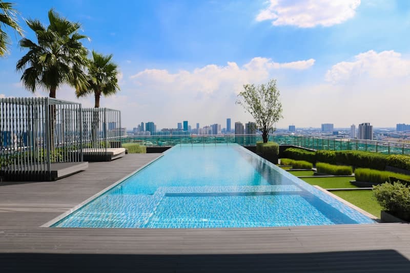 Hotel pool amenity representing full control over guest booking experience