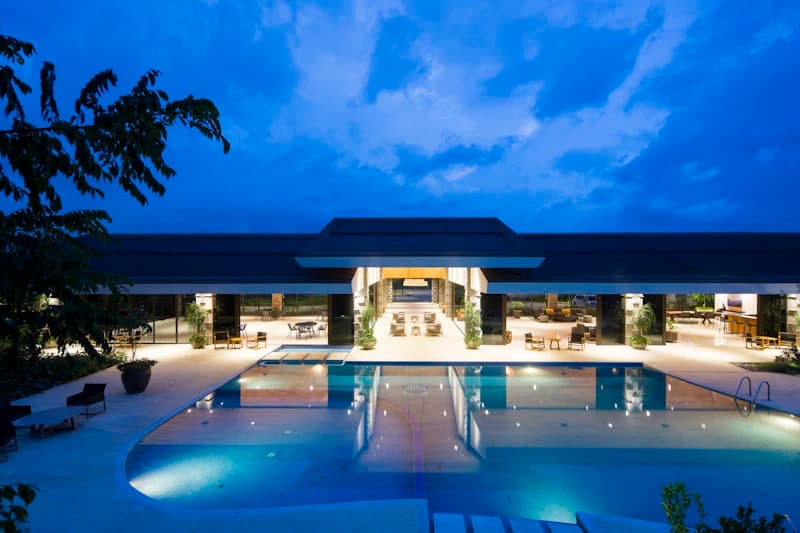 Luxury hotel lobby representing reduced OTA commission fees and direct booking revenue