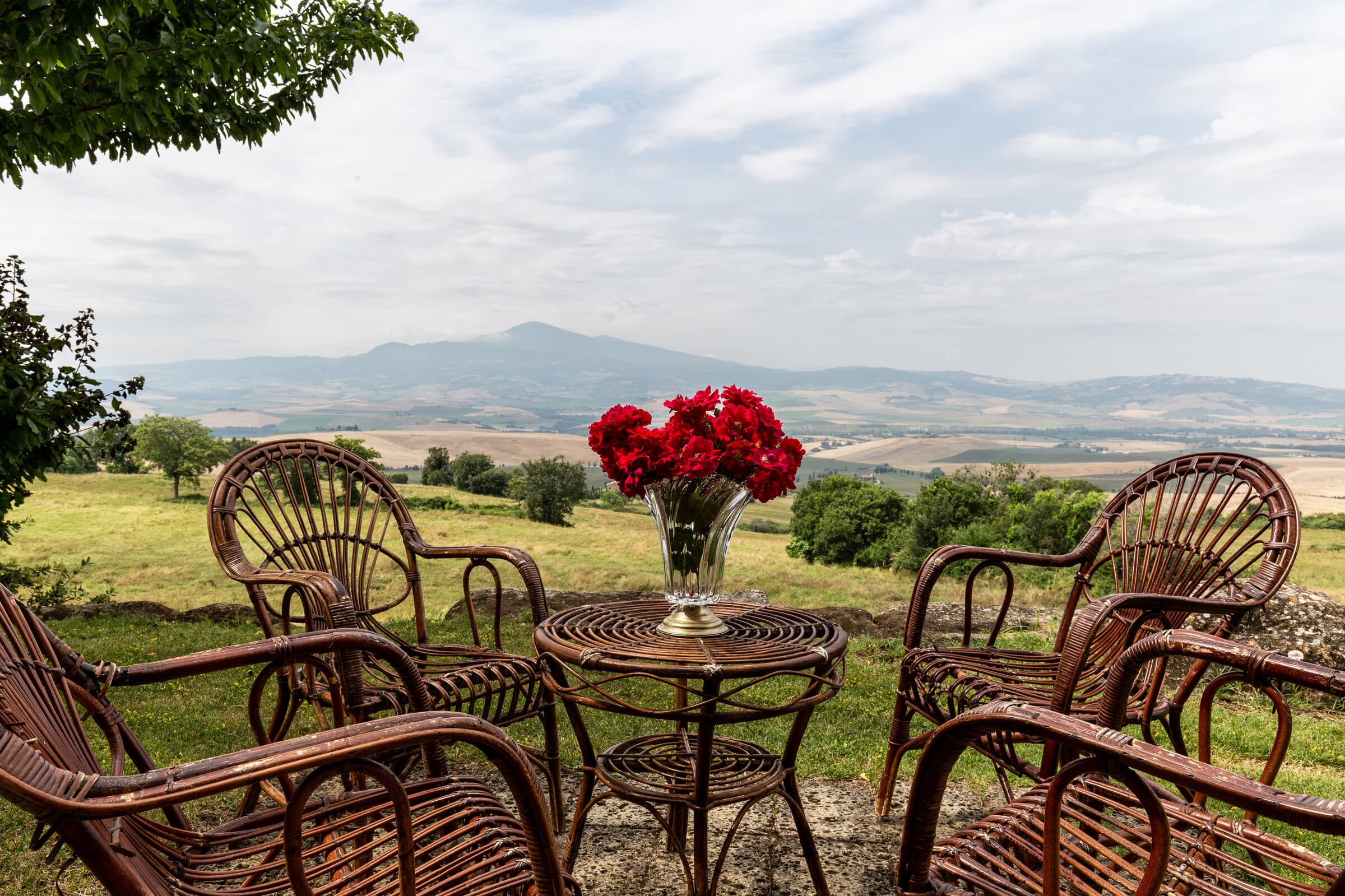 Tuscan boutique hotel terrace overlooking the Val d'Orcia valley, hotel digital marketing by Booked Up Media